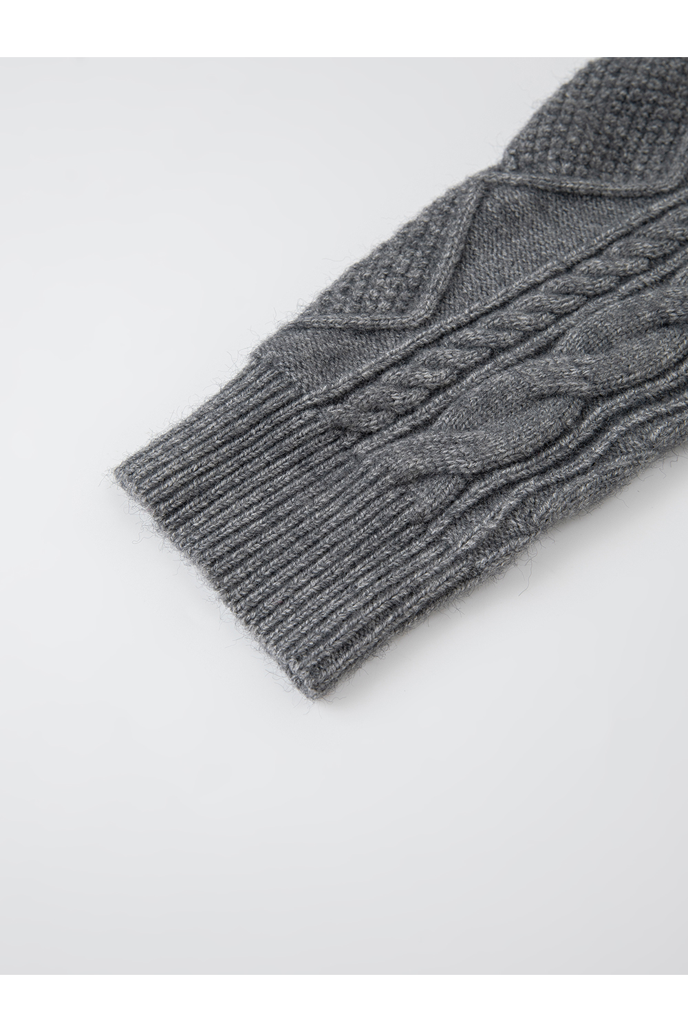 Gray Fake Two-Piece Lapel Plaid Sweater