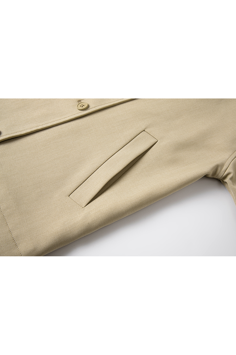 Khaki lapel trench coat-VIMLYSTORE