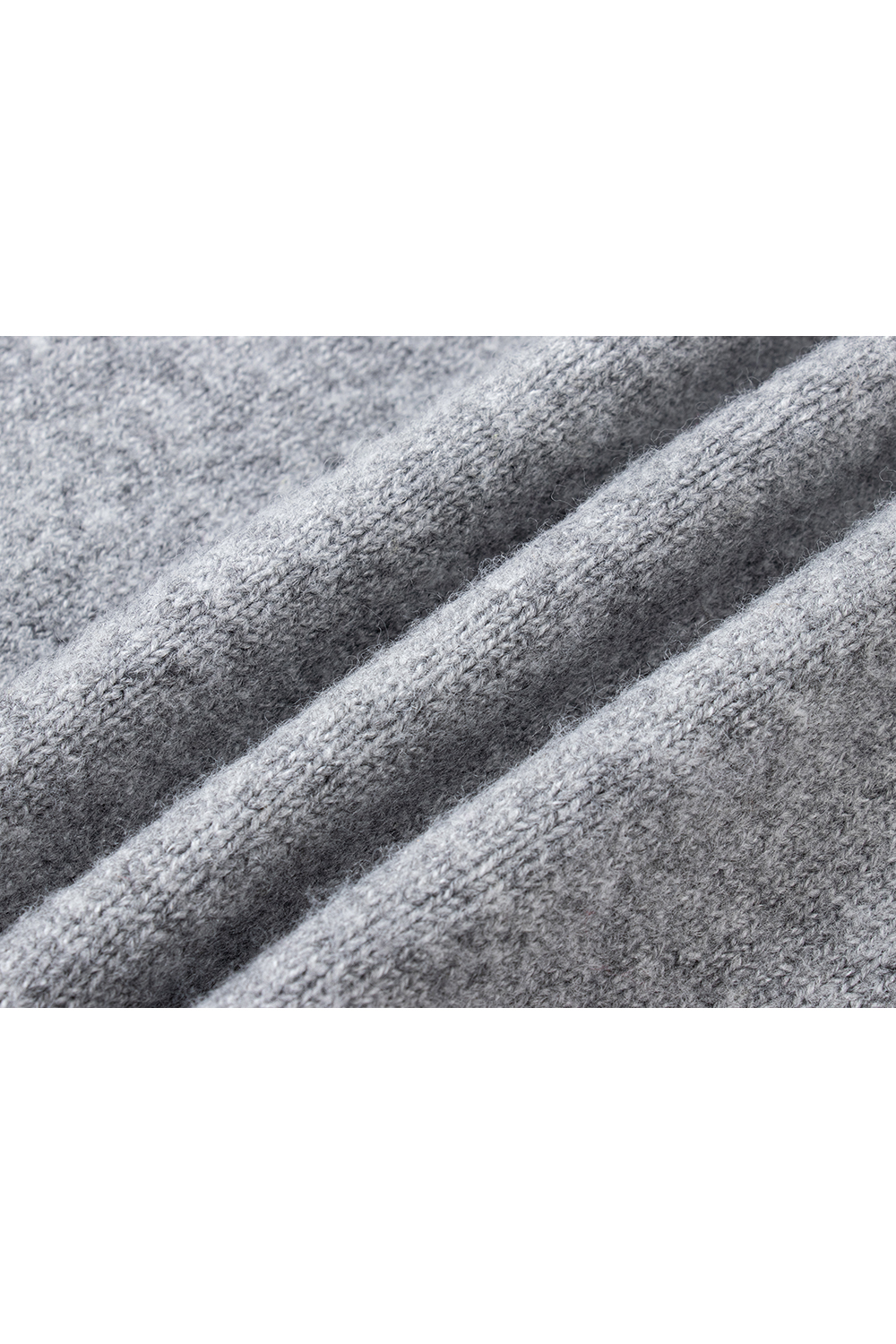 Gray 3D Flower Crew Neck Knitted Cardigan