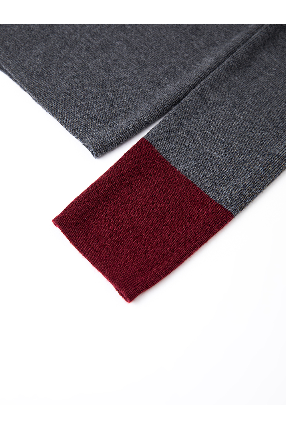 Contrast Trim Crewneck Slim-Fit Knit Tee-VIMLYSTORE