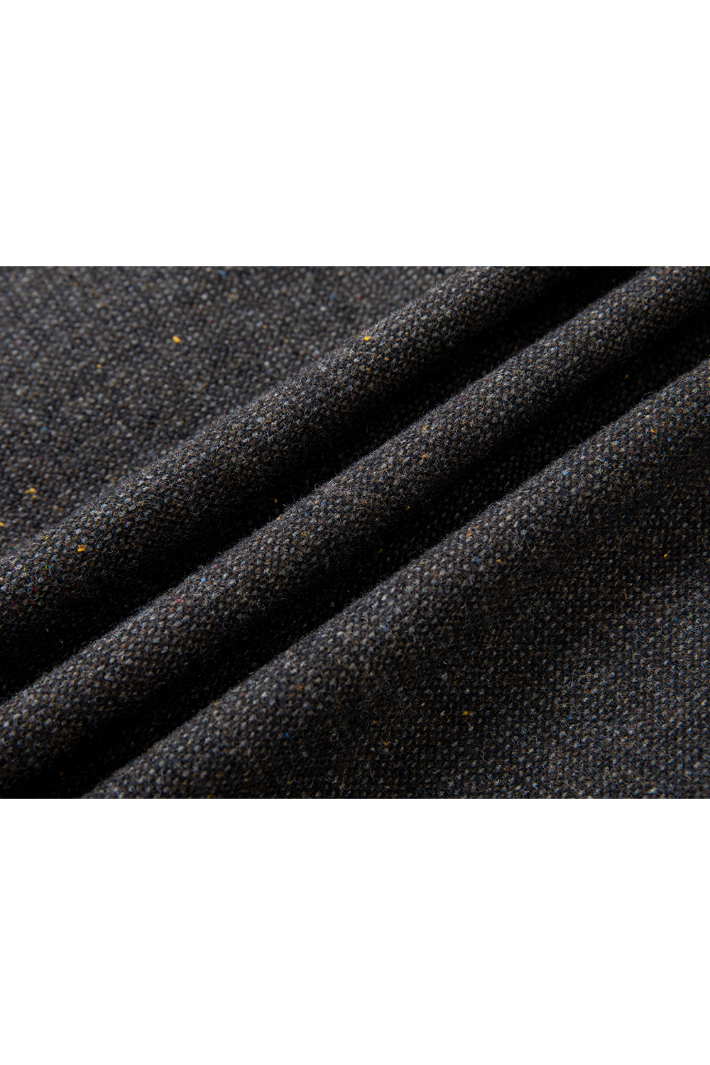 Grey Layered-Look Crewneck Dress