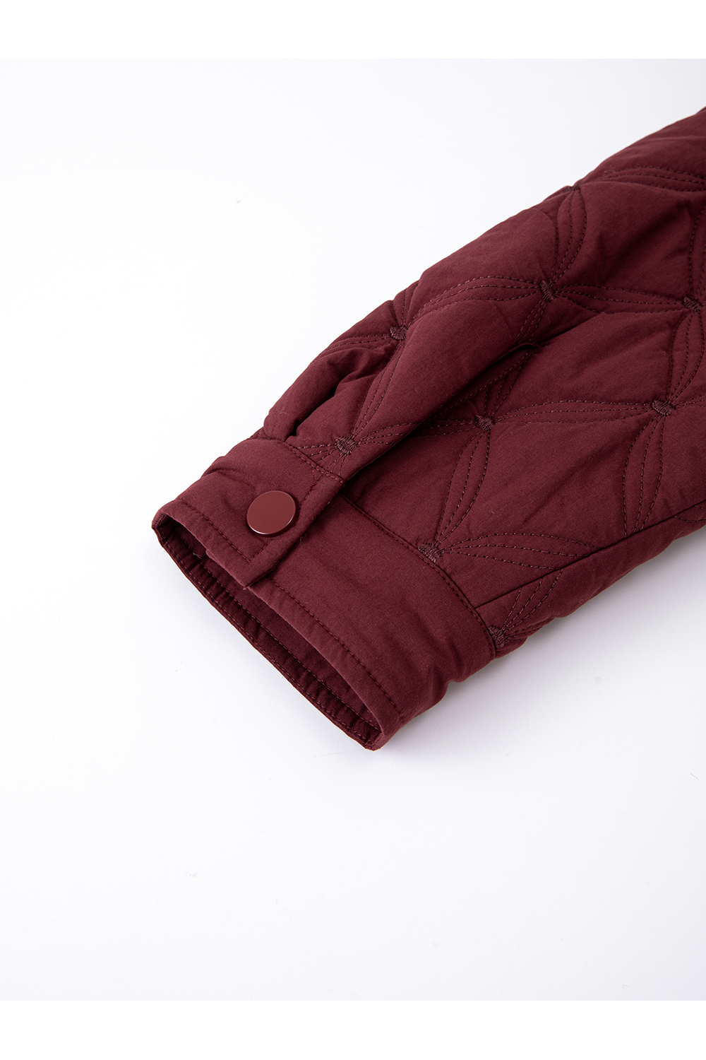 Crewneck Diamond-Quilted Cotton Jacket