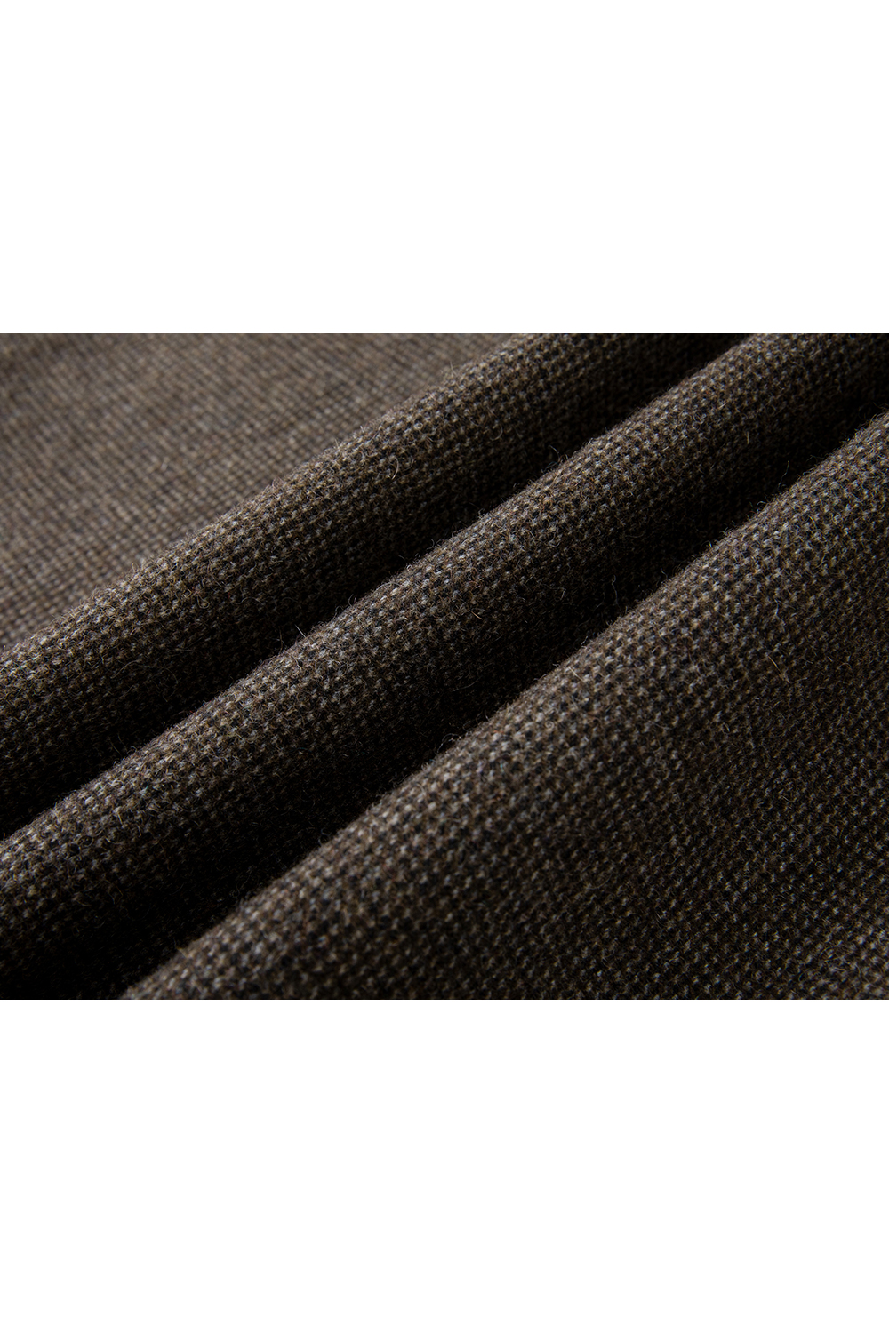 Floral Coffee - colored Sleeveless Woolen Vest Dress