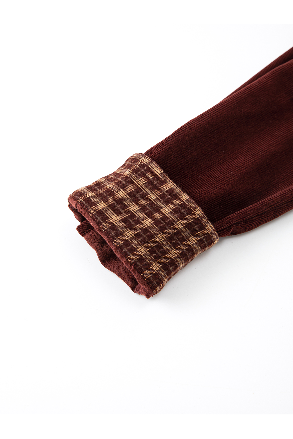 Red Patchwork Checkered Shirt