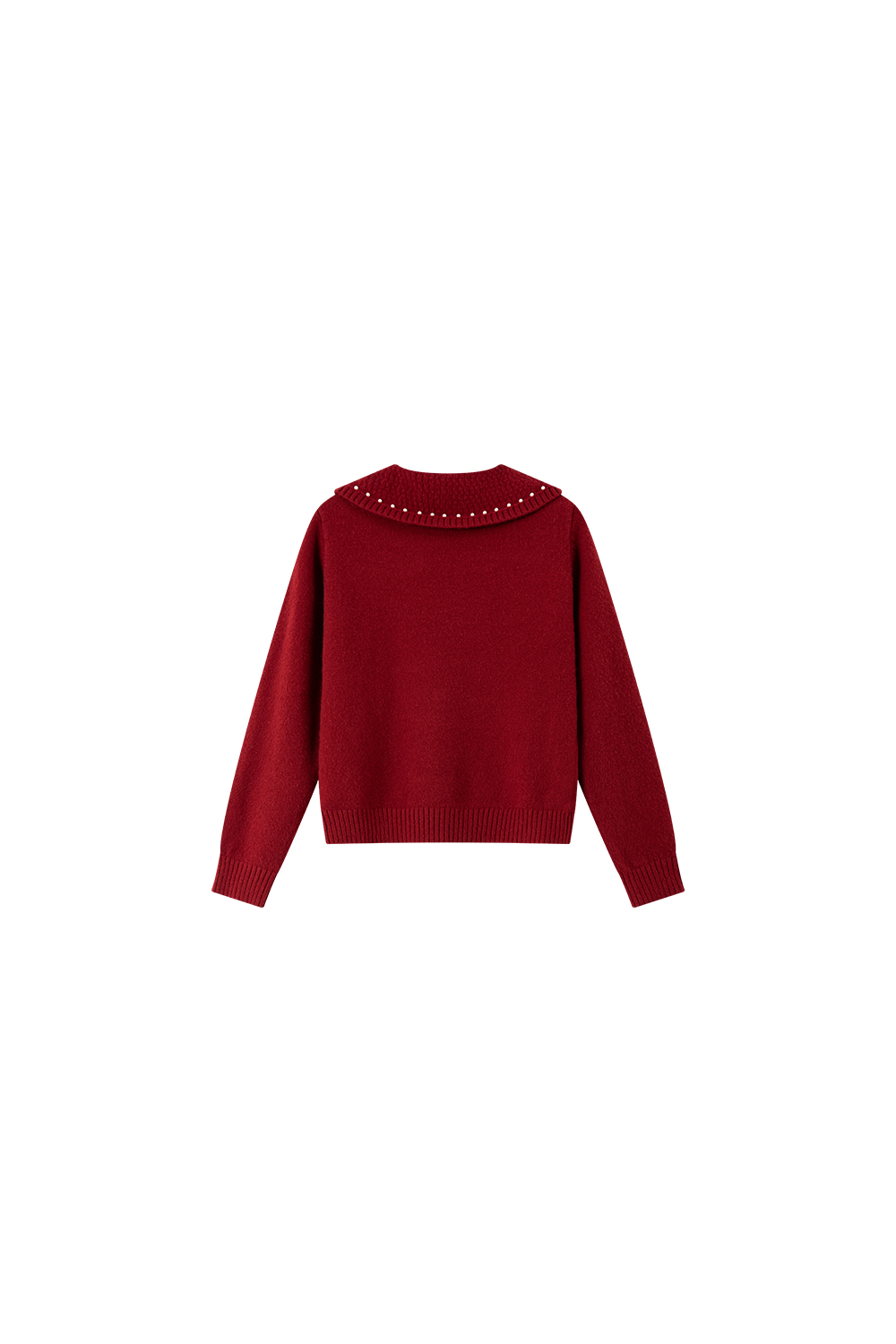 Beaded Large Lapel Sweater