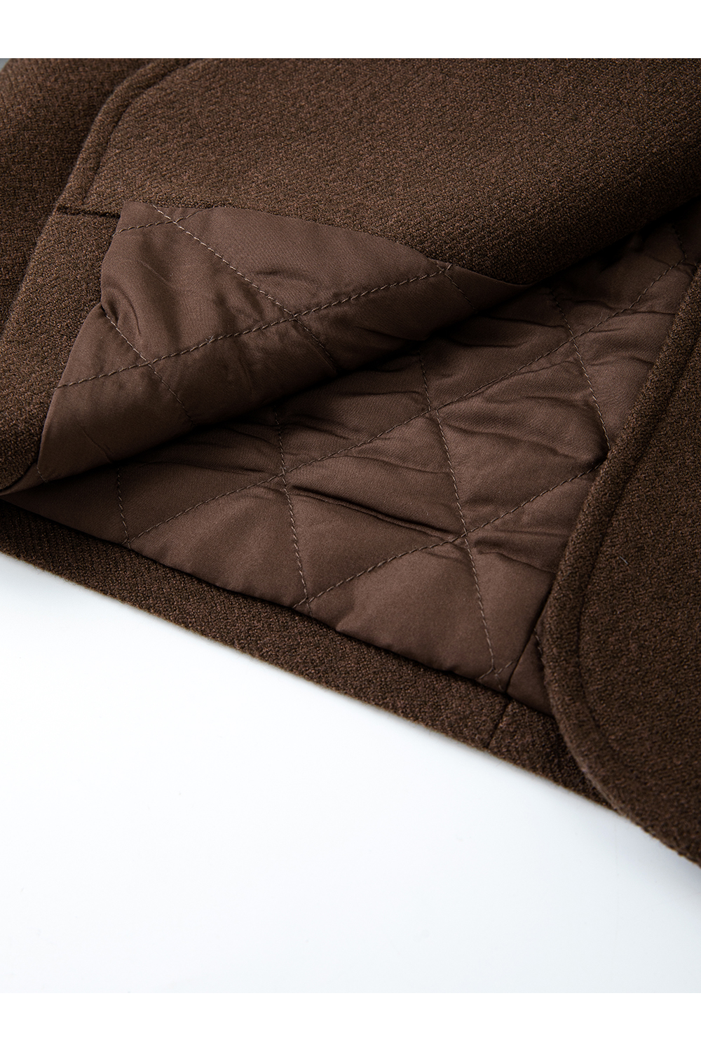 Coffee-colored wool blazer set