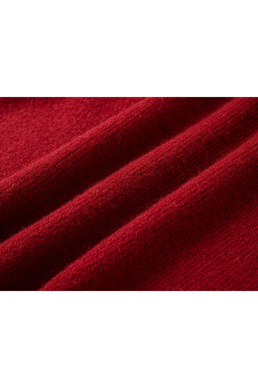 Red Slouchy Crew Neck Sweater