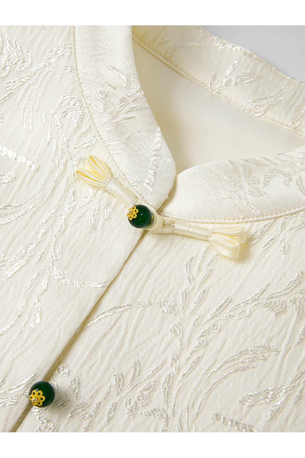 New Chinese Style Elegant Jacquard Vest and Round Neck Long Dress Two-Piece Set-VIMLYSTORE