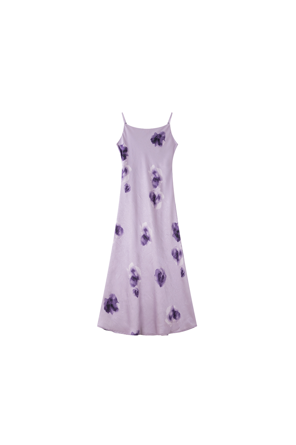 Purple slim knit cardigan printed skirt with suspenders-VIMLYSTORE