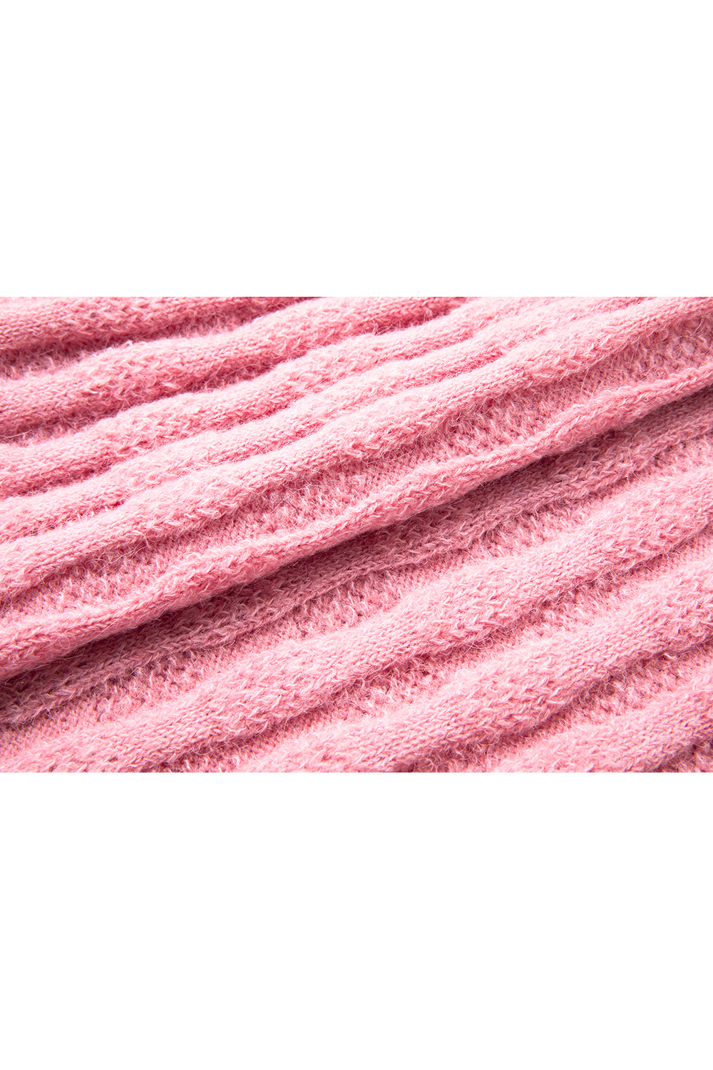 Pink Slouchy Cable-Knit Sweater