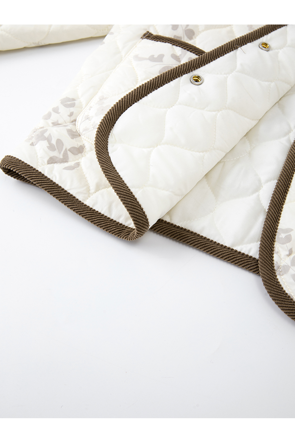 Apricot Printed Short Cotton Padded Jacket