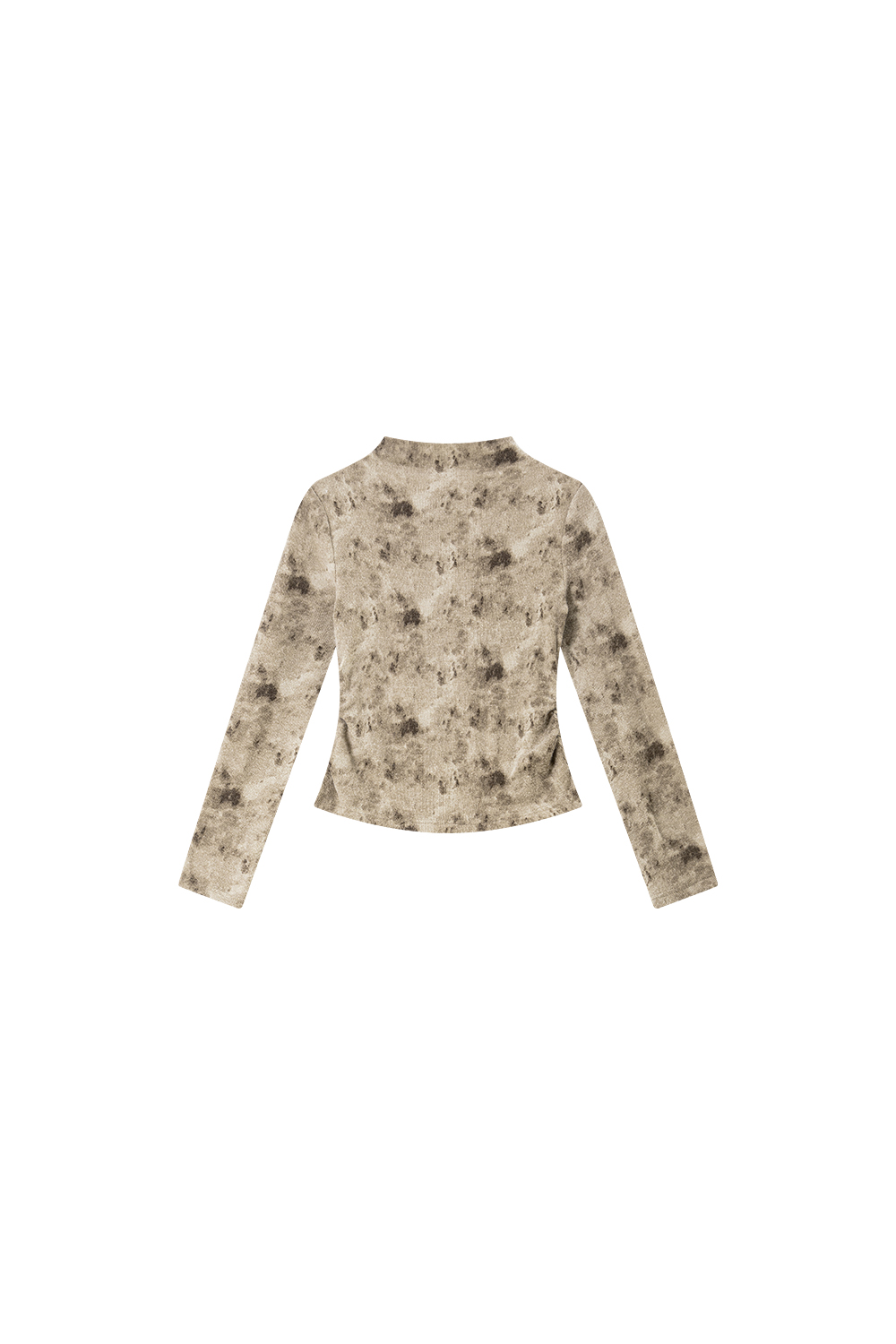 Tie-Dye Turtleneck Long-Sleeve T-Shirt