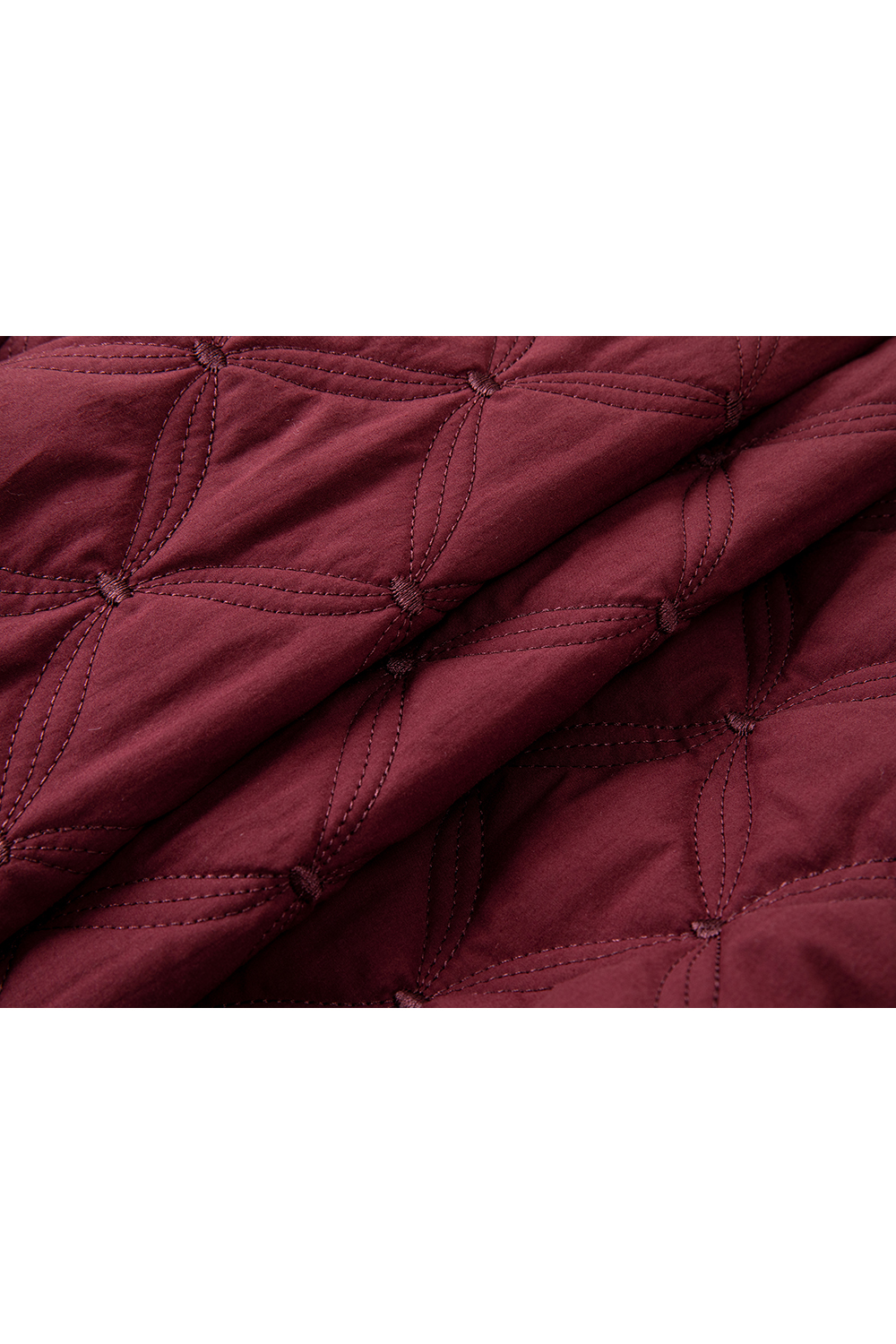 Crewneck Diamond-Quilted Cotton Jacket