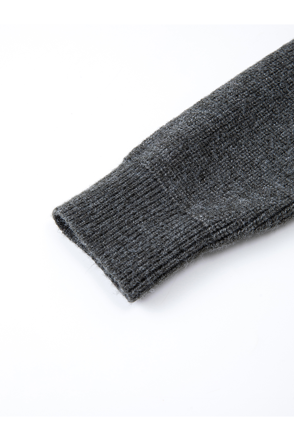 Flecked Gray Knit Cardigan Set