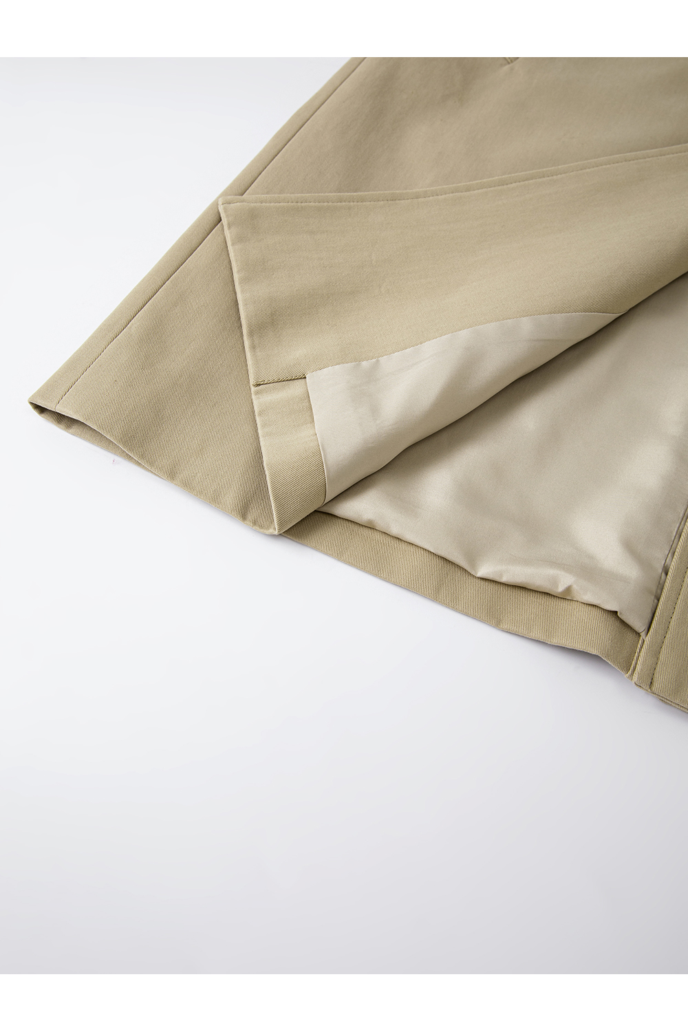 Lace-Cuff Trench Coat with Structured Silhouette-VIMLYSTORE