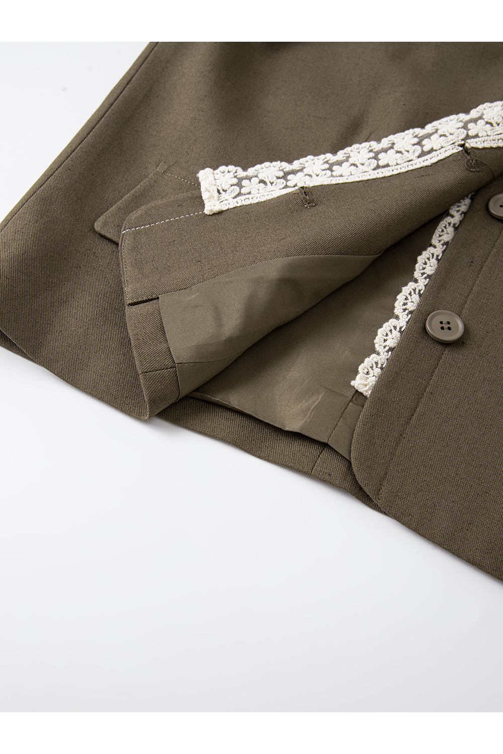 Hooded Lace Jacket Top with Casual Trousers Suit Set-VIMLYSTORE