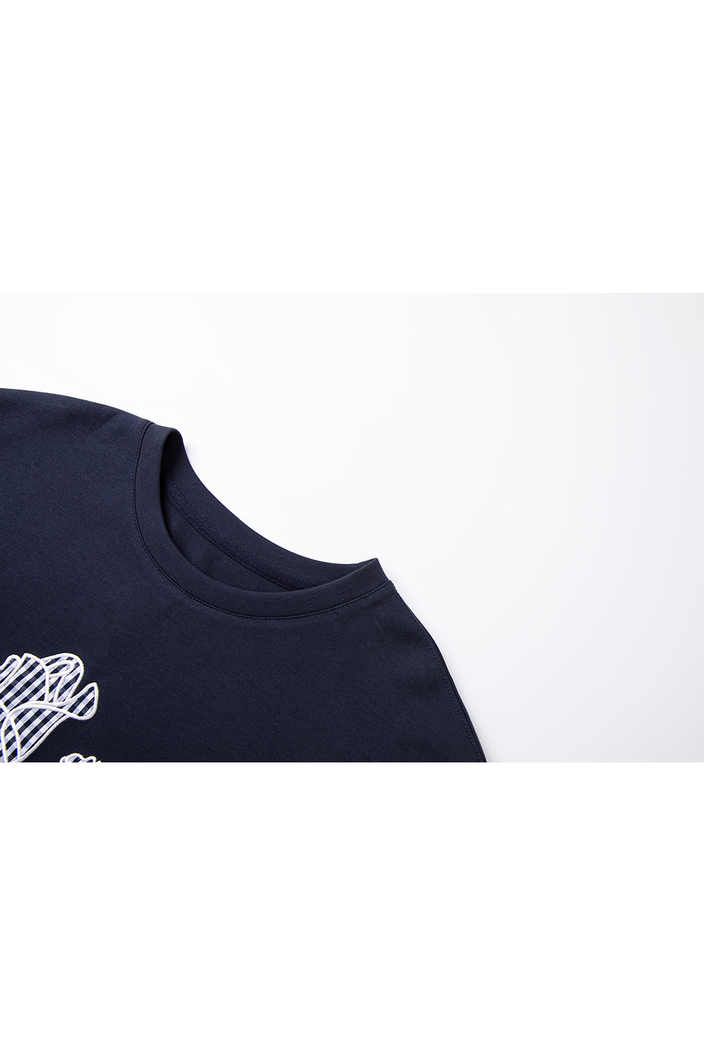 Elegant Round Neck Rose Embroidered Long Sleeve Sweatshirt-VIMLYSTORE