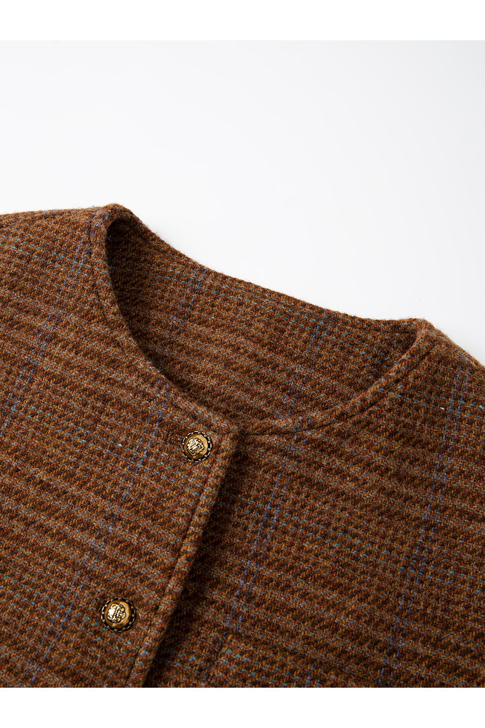 Brown Elegant Round Neck Vest with Long Dress Set-VIMLYSTORE