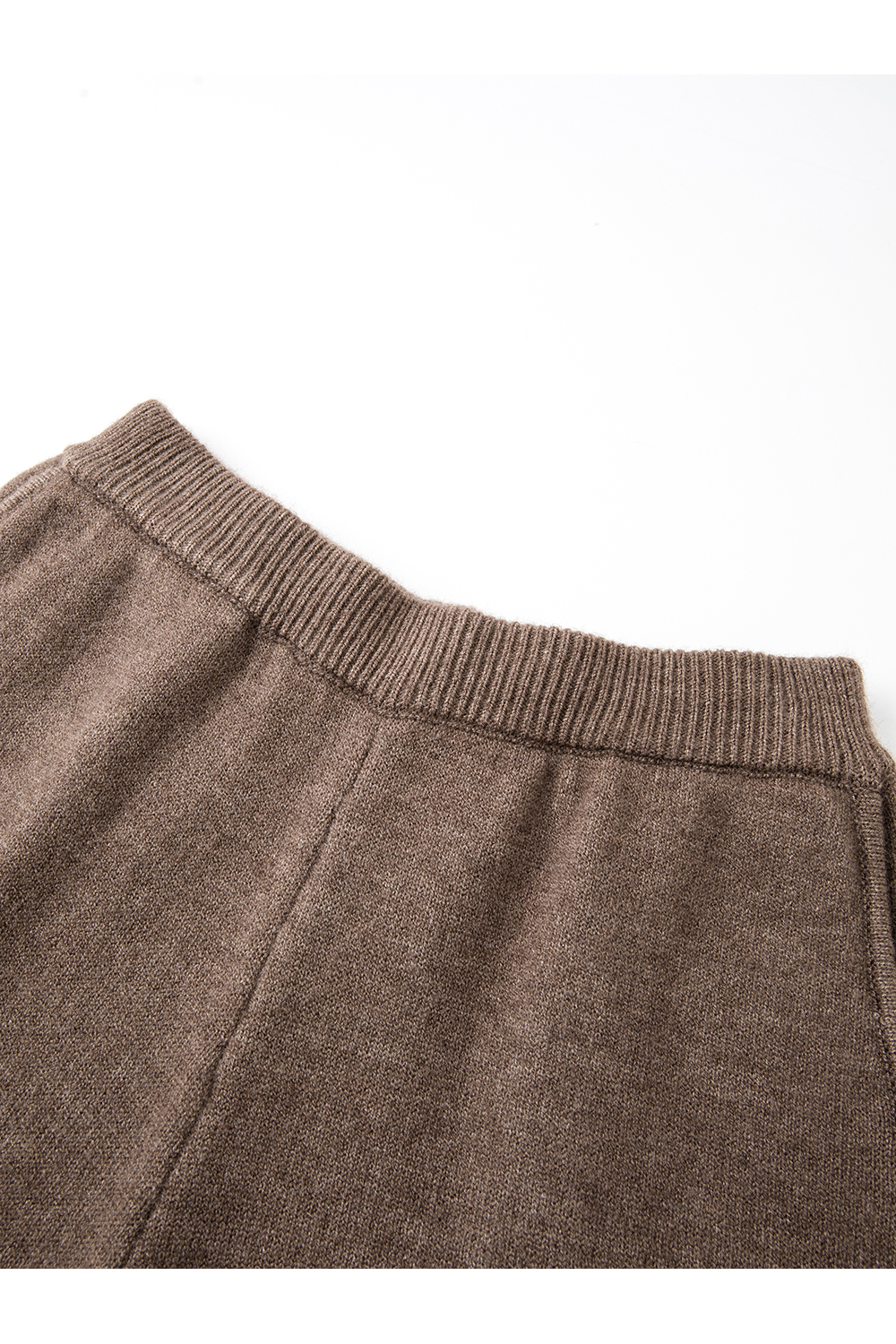 Brown Lapel Knit Set