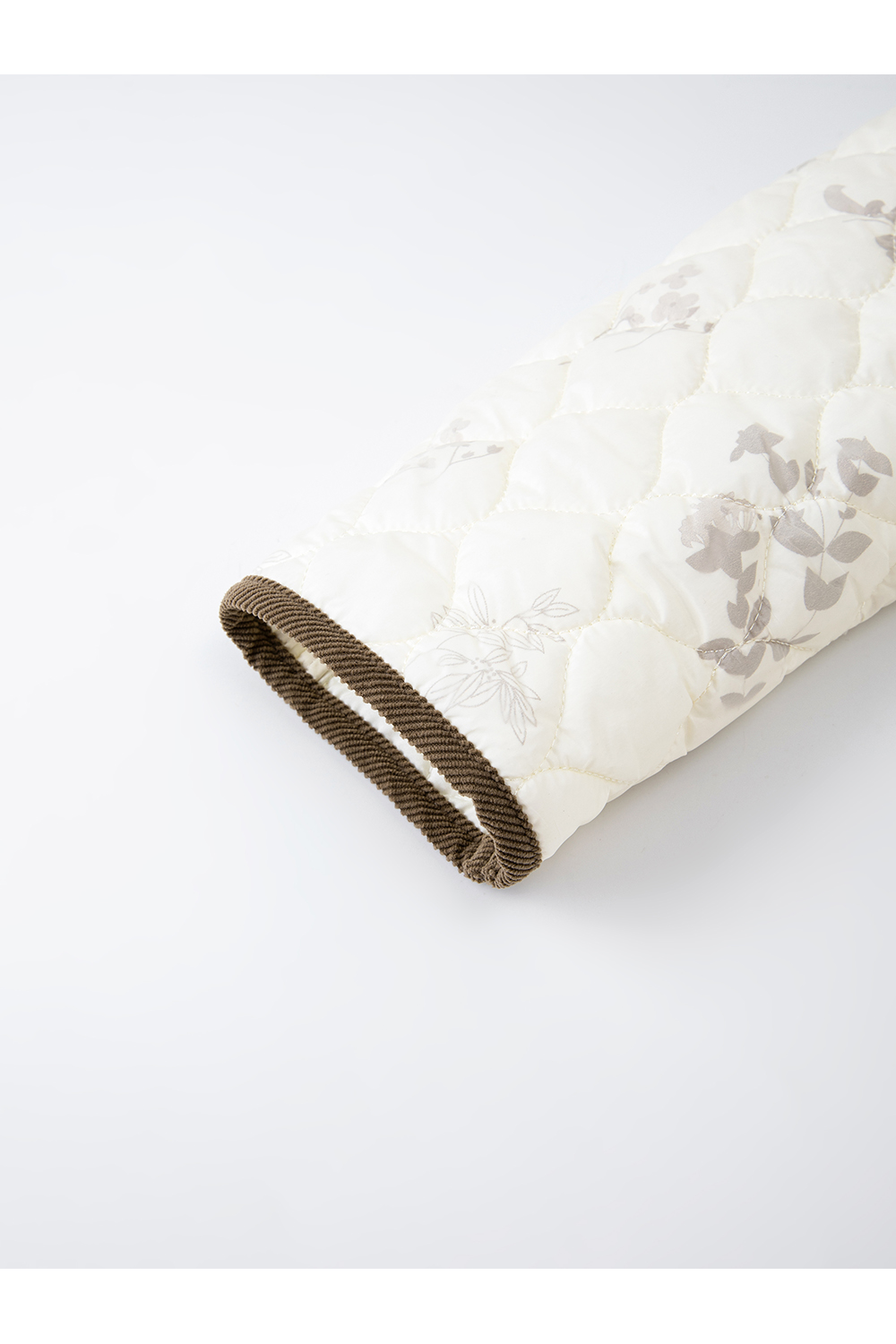 Apricot Printed Short Cotton Padded Jacket