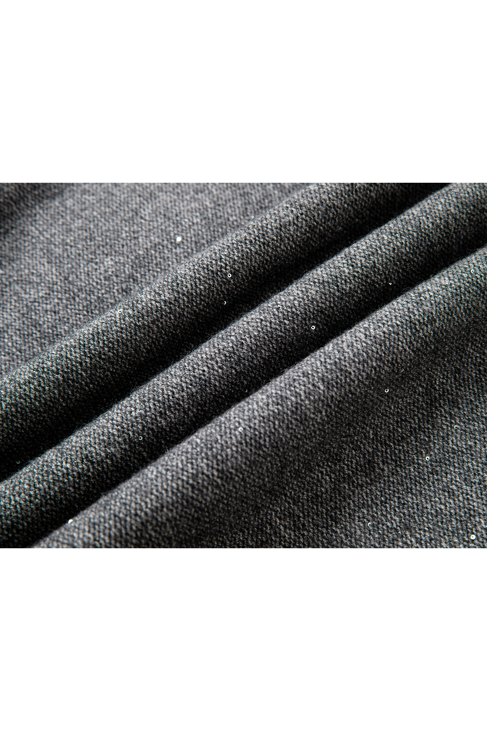 Grey Casual Knitted Suit Set