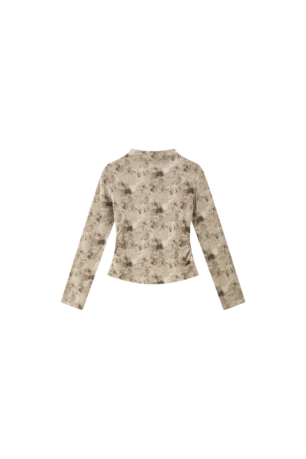 Tie-Dye Turtleneck Long-Sleeve T-Shirt