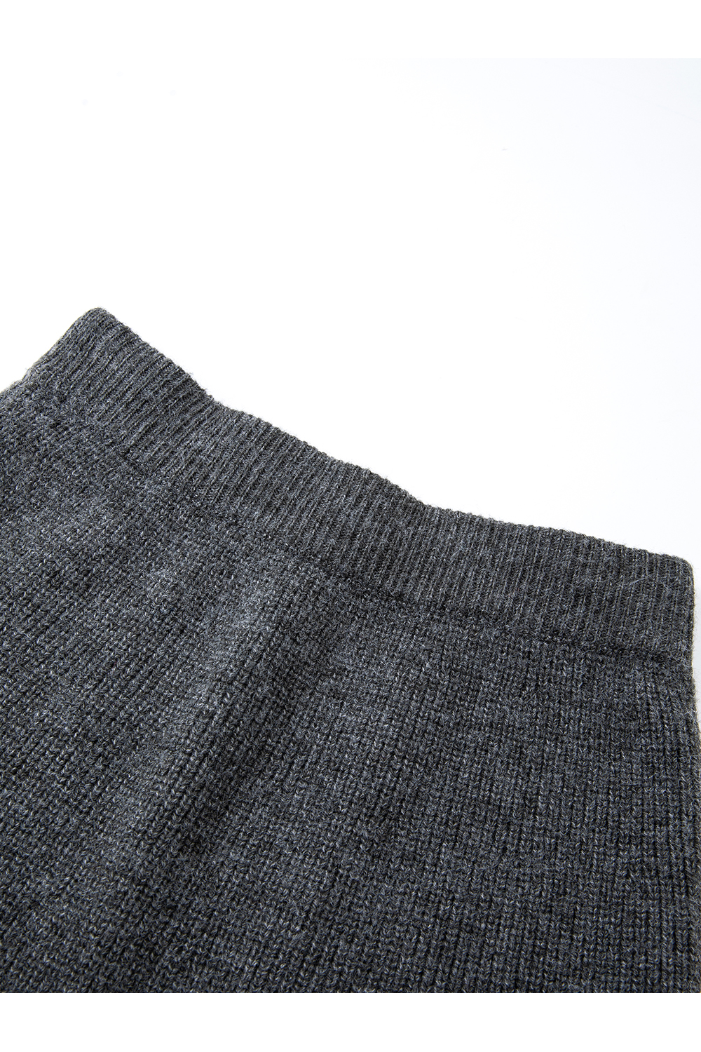 Flecked Gray Knit Cardigan Set