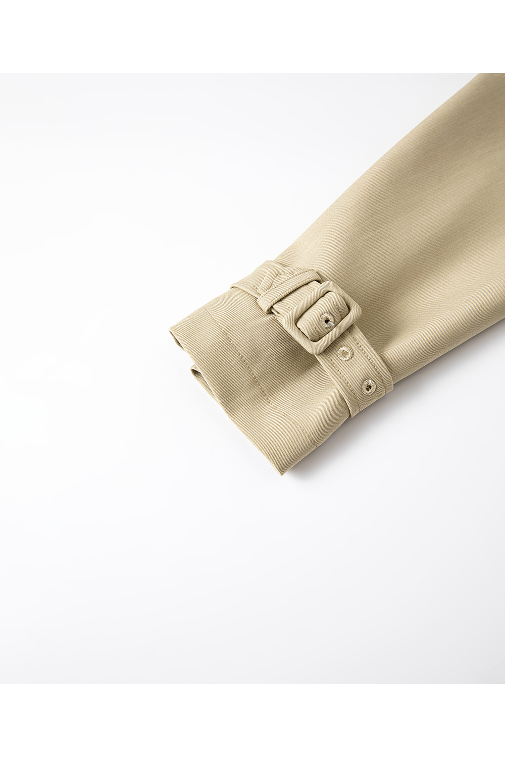 Khaki lapel trench coat-VIMLYSTORE