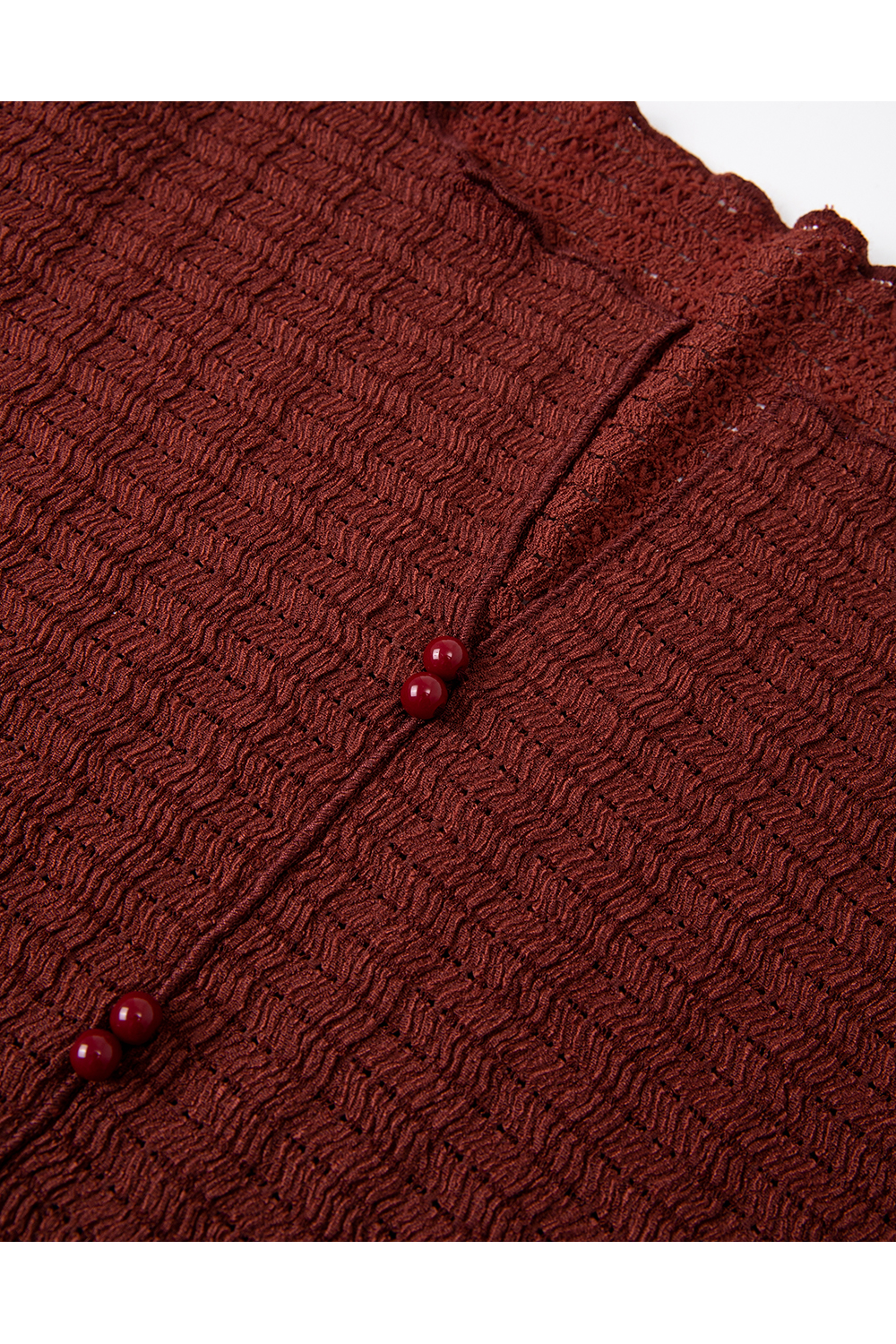 Textured Wrinkle Slim-Fit Slimming V-Neck Long Sleeve T-Shirt-VIMLYSTORE