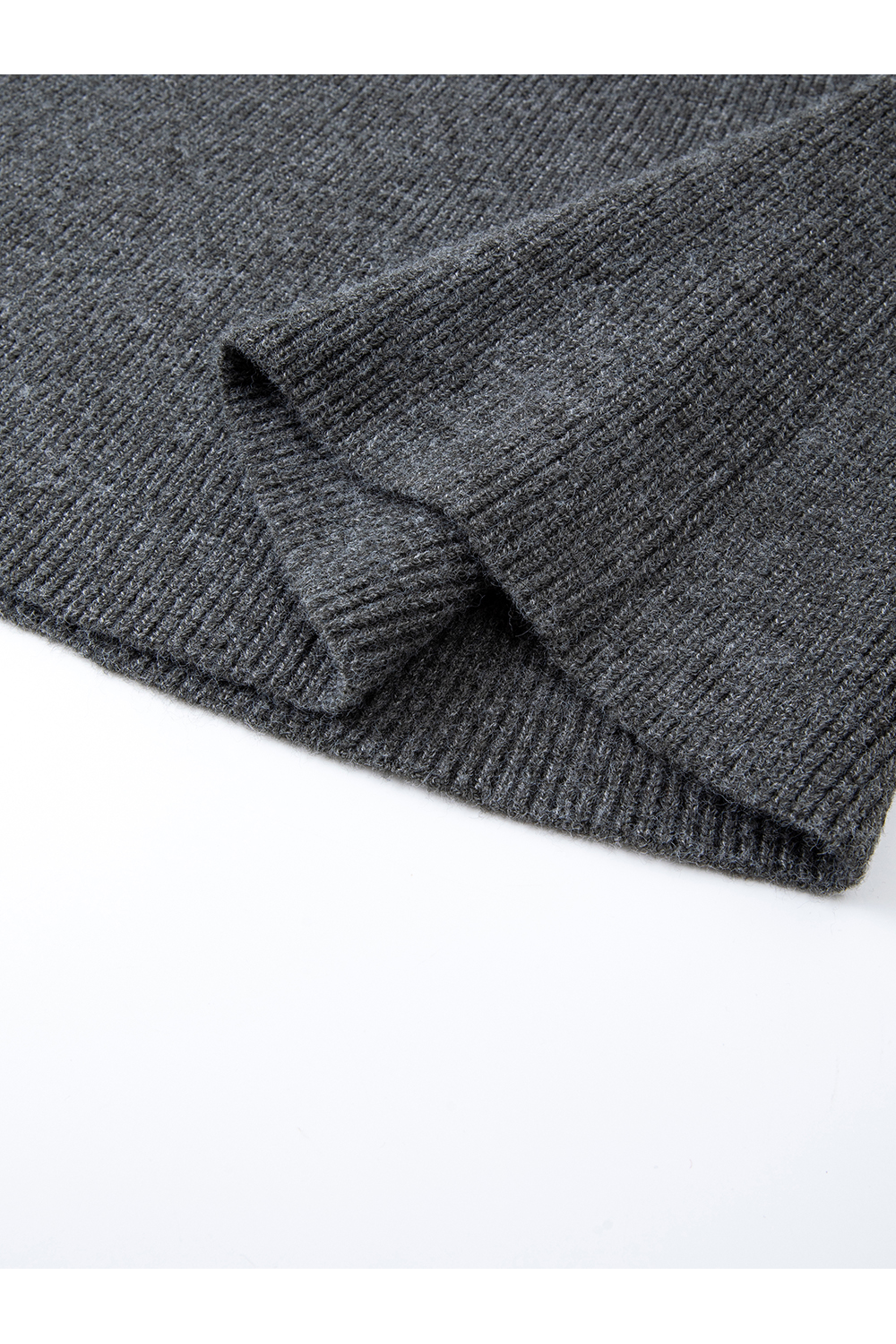 Flecked Gray Knit Cardigan Set