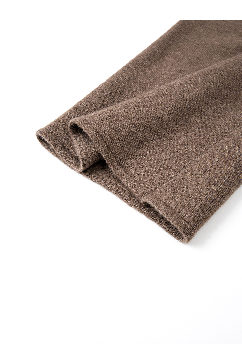 Brown Lapel Knit Set