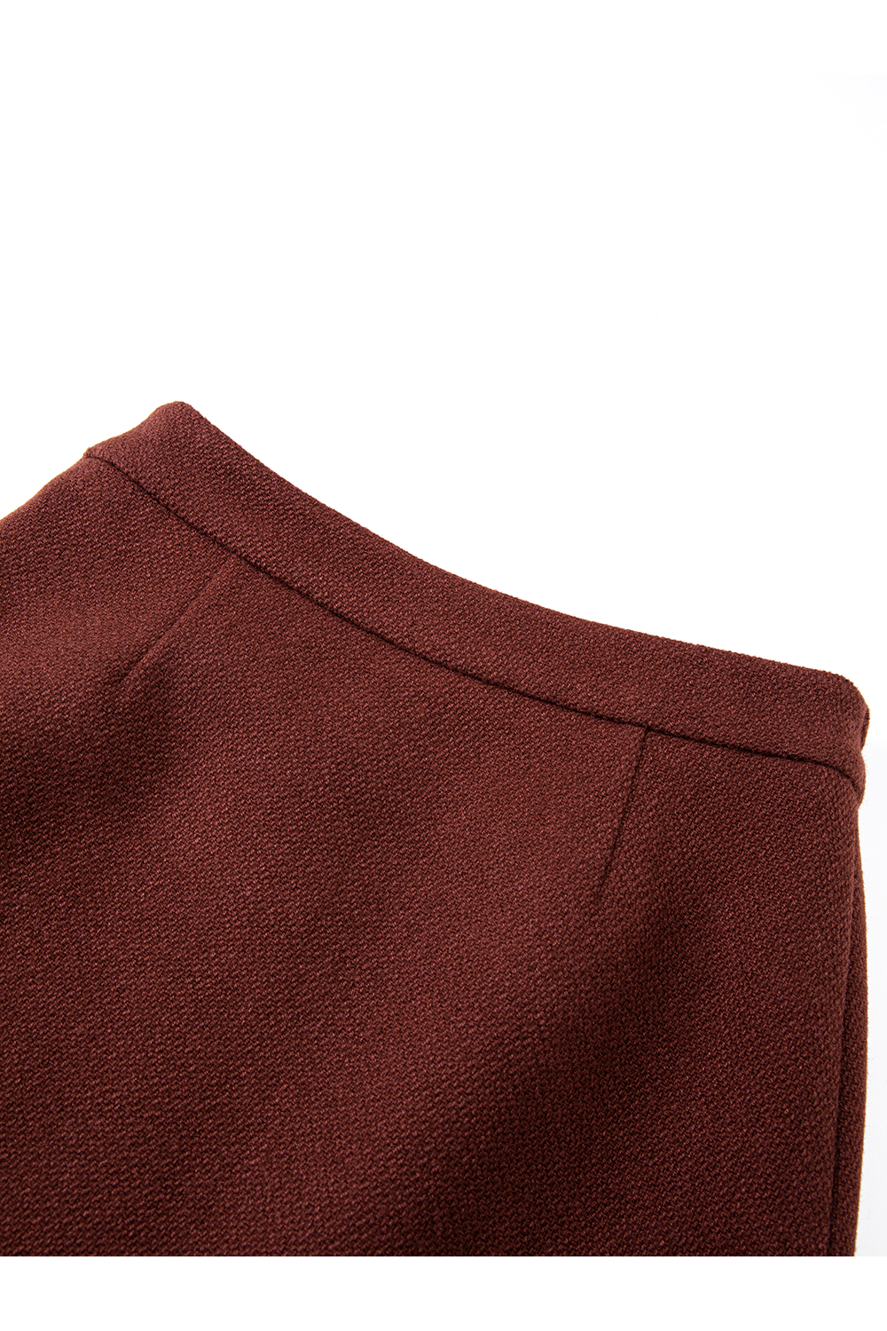 Red Crewneck Lace-Trimmed Set