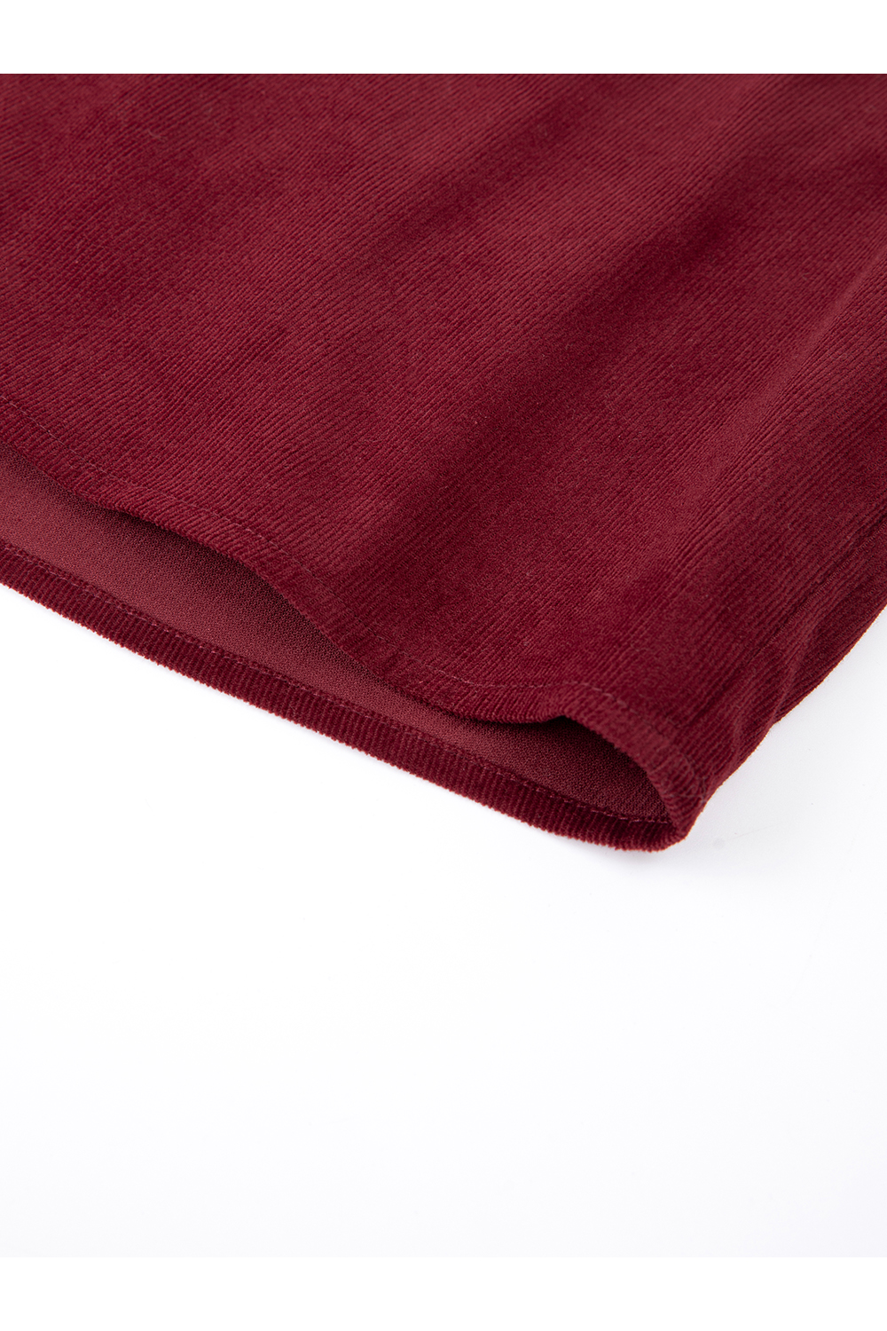 Red-Black French-Style Layered-Look Long-Sleeve Shirt