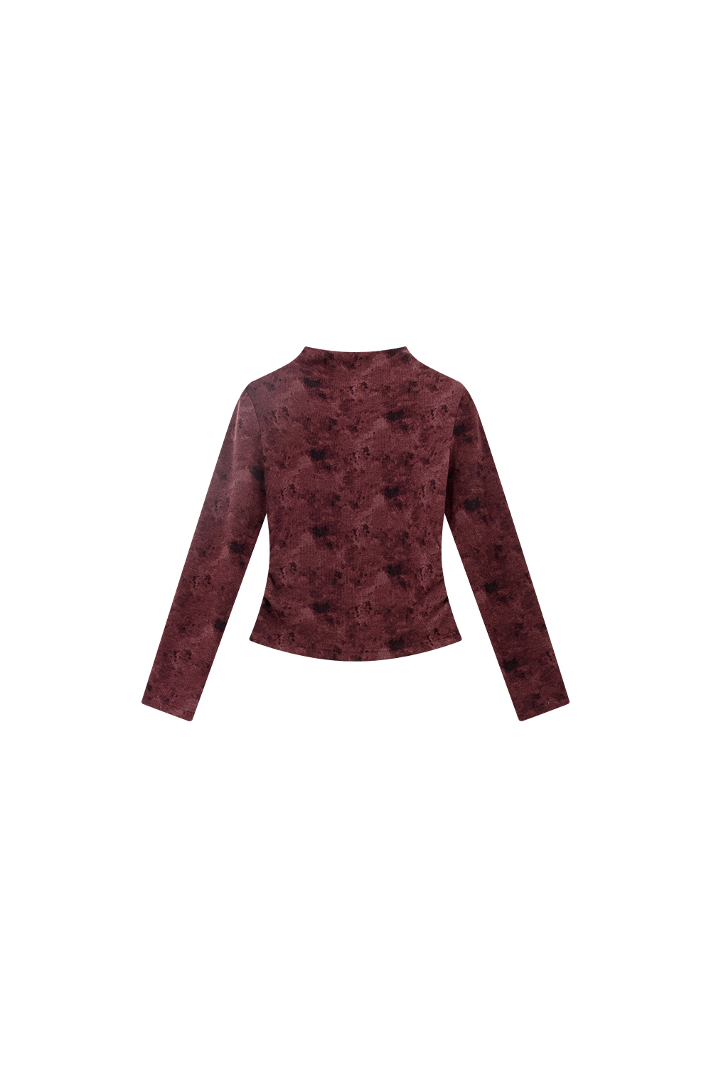 Tie-Dye Turtleneck Long-Sleeve T-Shirt