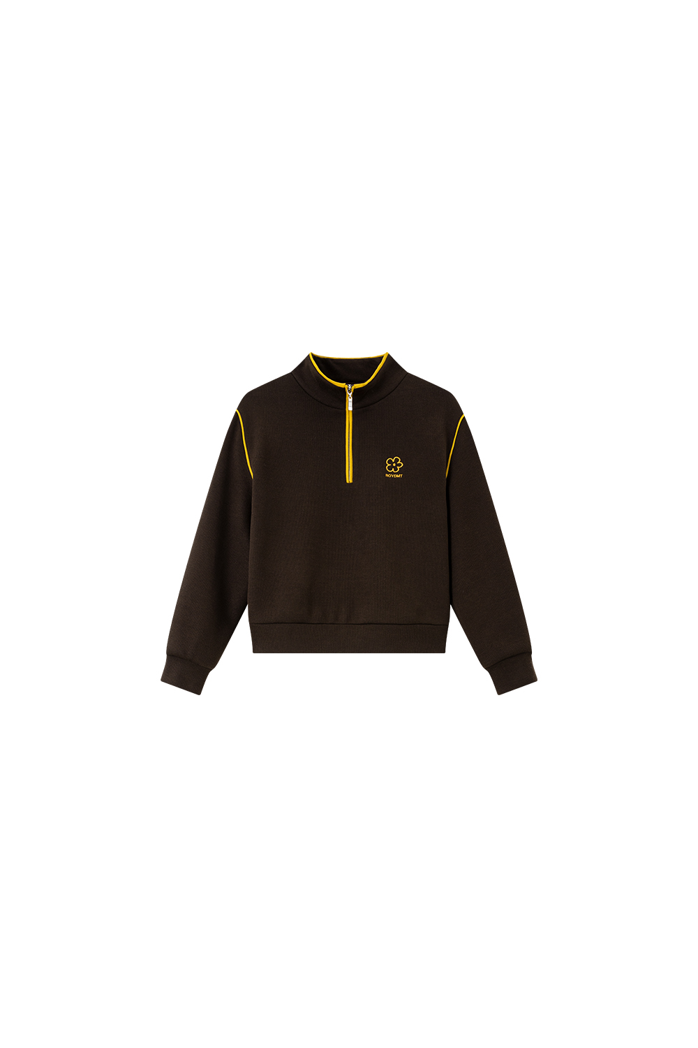 Color-block half-zip stand collar tracksuit