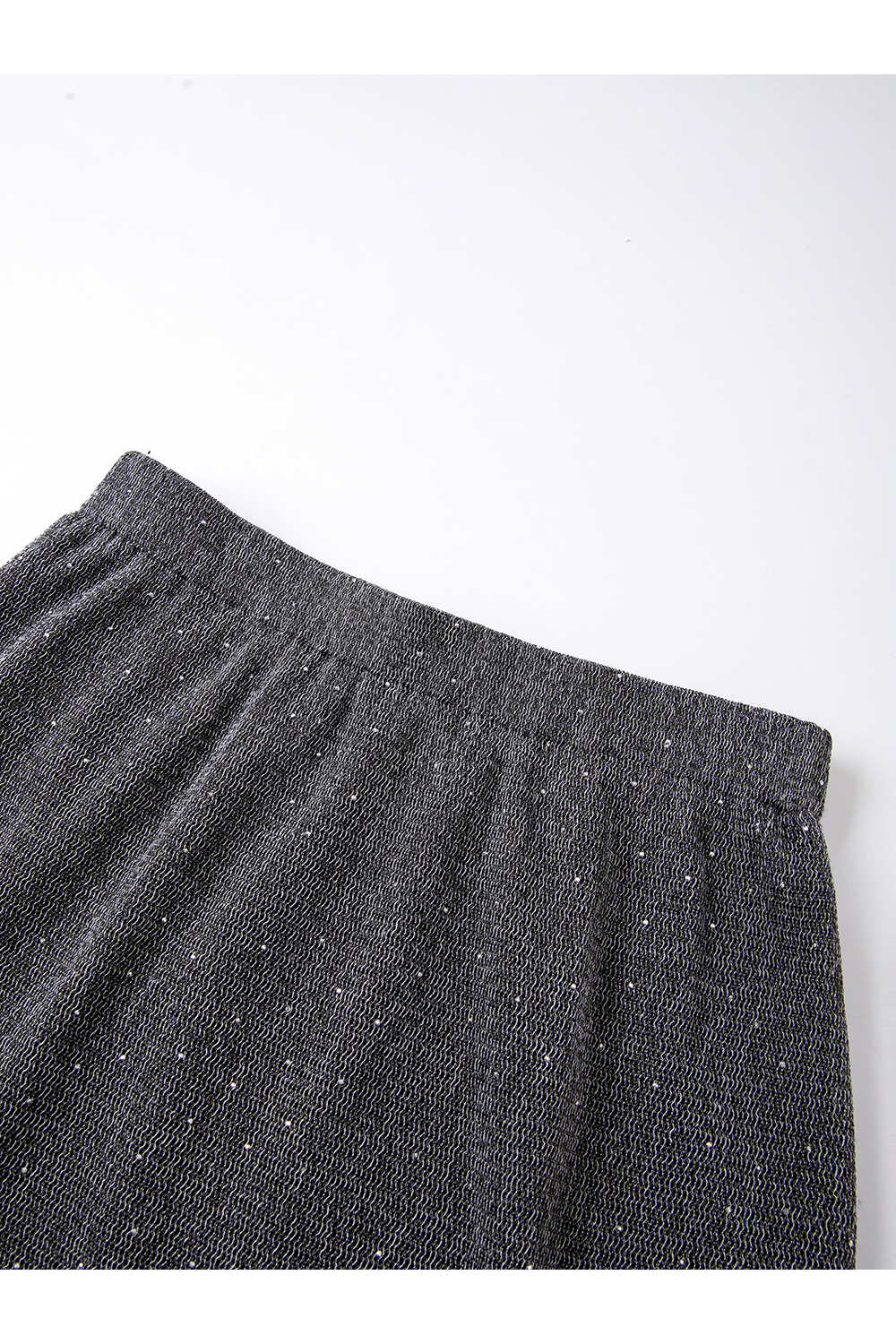 Grey rhinestone suspenders and tops and A-word overskirt.-VIMLYSTORE