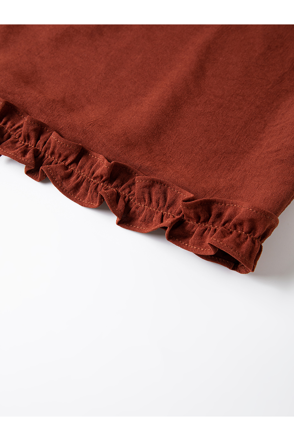 Vintage Round Neck Ruffle Collar Shirt-VIMLYSTORE