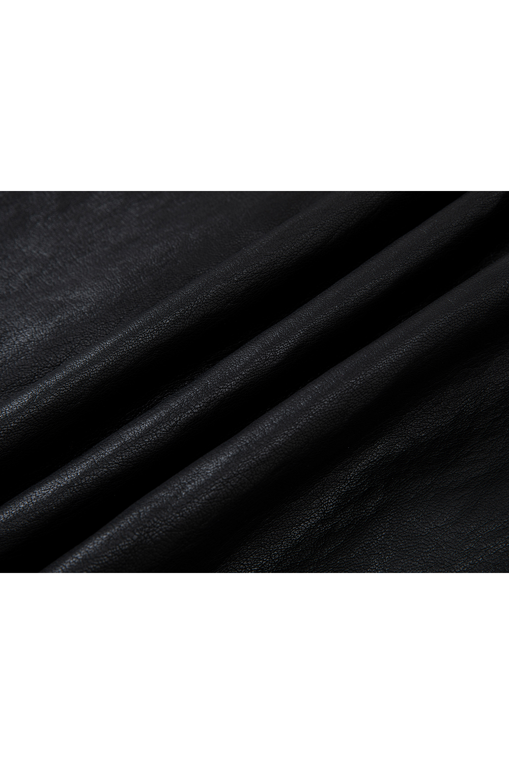 French Leather Midi Skirt