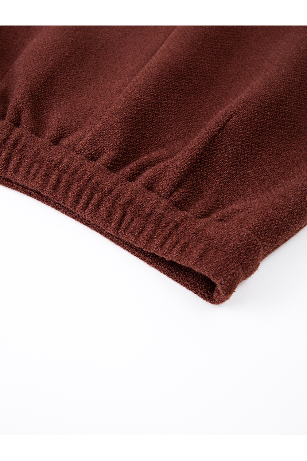 Red Crewneck Lace-Trimmed Set