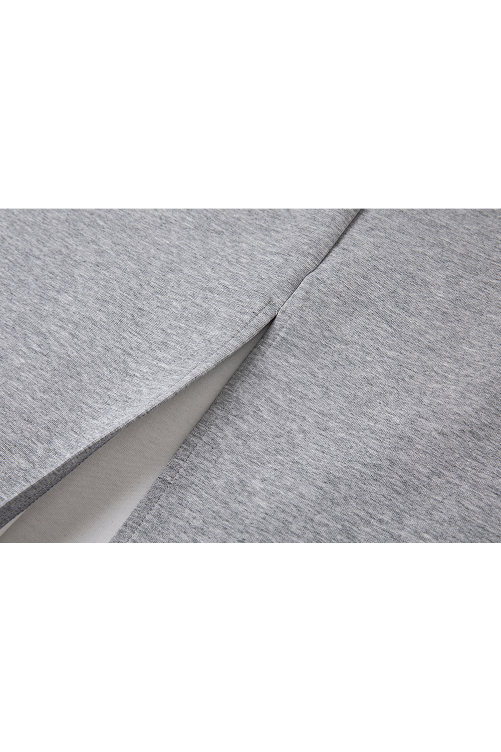 Grey casual lace hooded tops and skirts-VIMLYSTORE