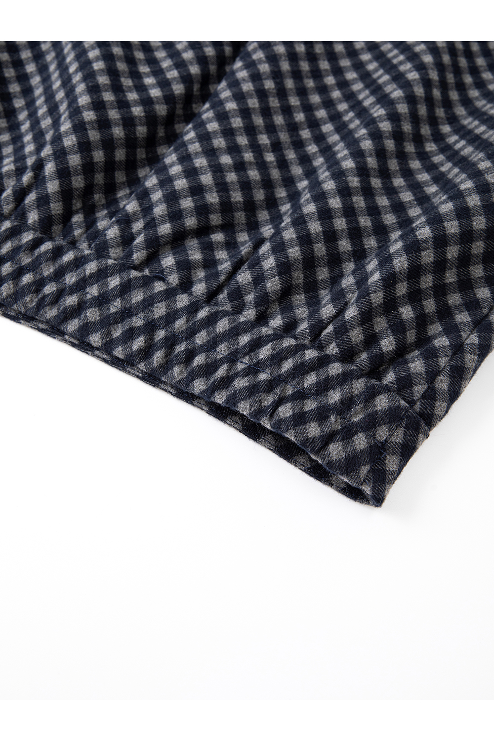 Navy Blue Plaid Office Suit Set