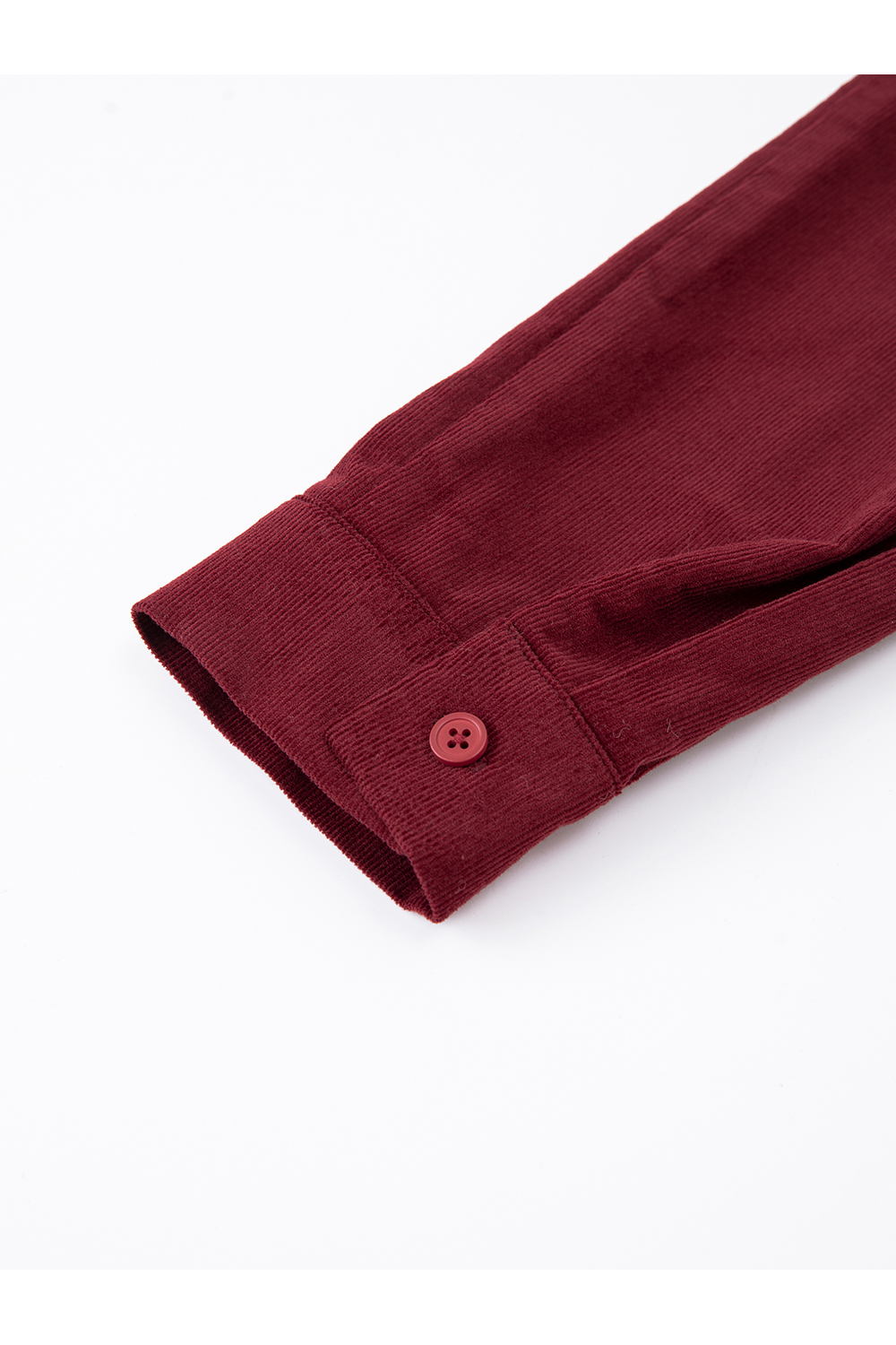 Red-Black French-Style Layered-Look Long-Sleeve Shirt