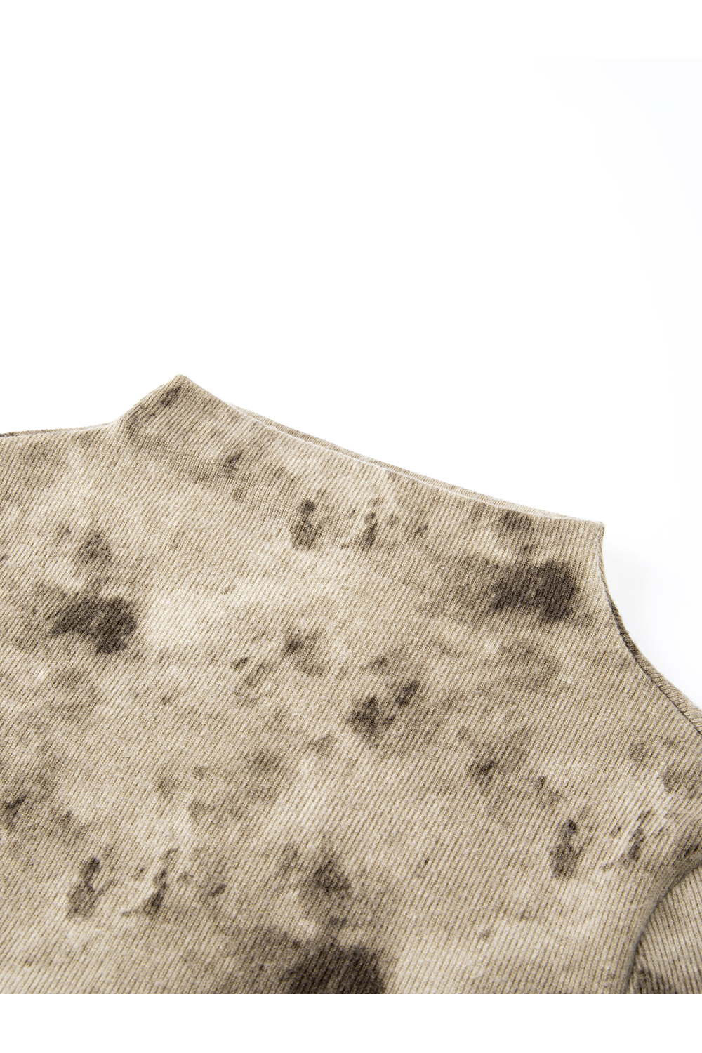 Tie-Dye Turtleneck Long-Sleeve T-Shirt