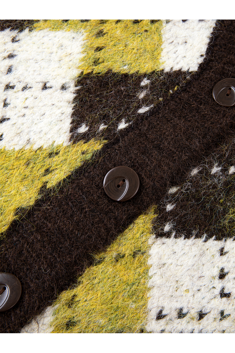 Vintage Diamond-Pattern Cardigan