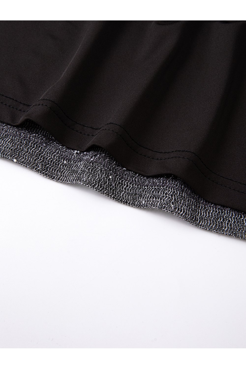 Grey rhinestone suspenders and tops and A-word overskirt.-VIMLYSTORE