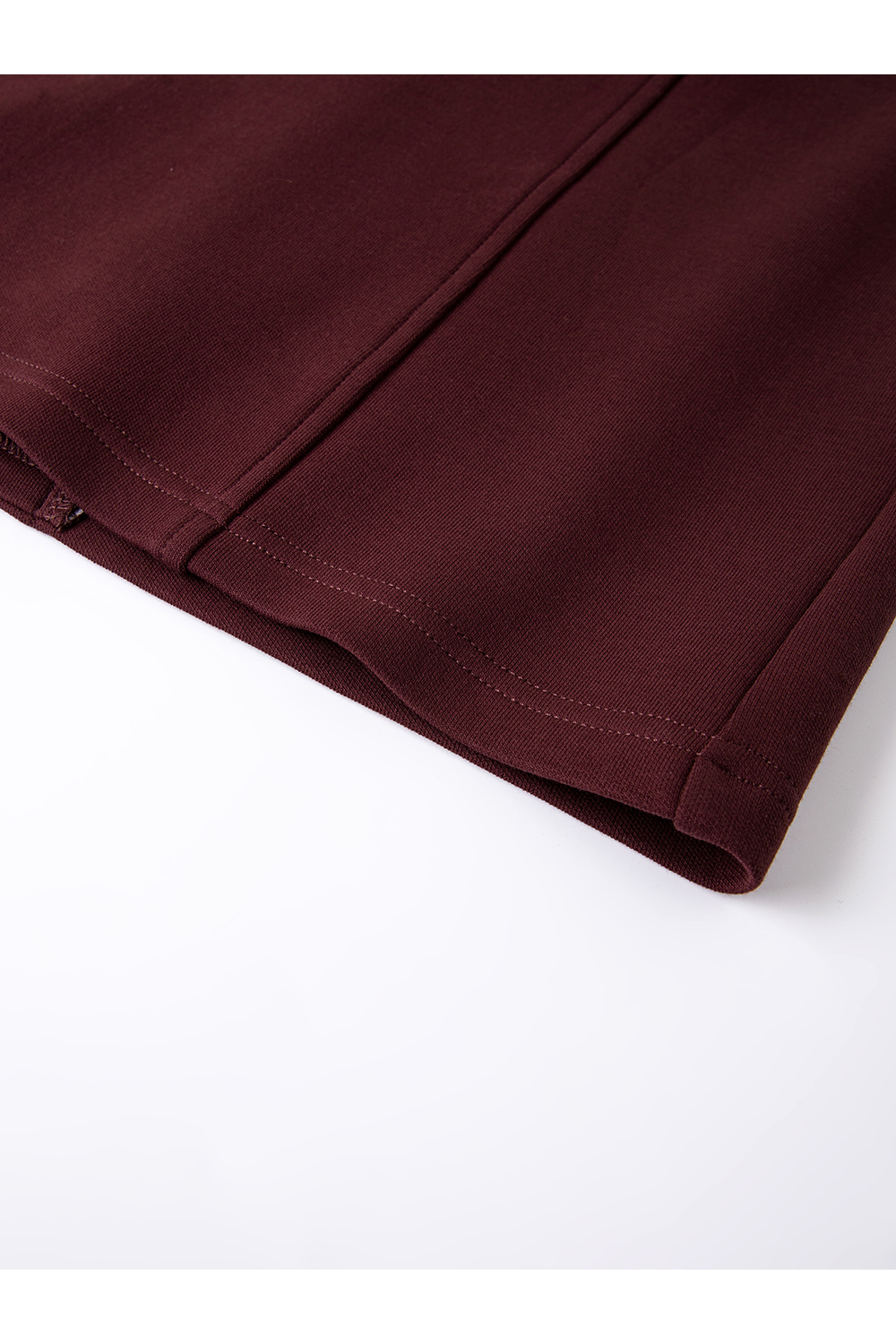 Preppy Style Lapel Color-Block Top with Slit Long Skirt Two-Piece Set-VIMLYSTORE