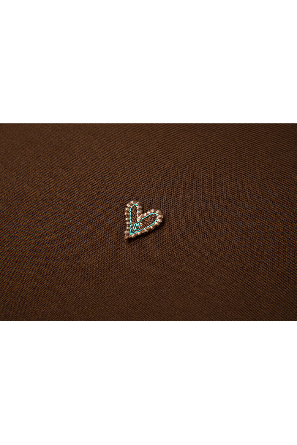 Cropped Crewneck Sweatshirt with Heart Motif-VIMLYSTORE