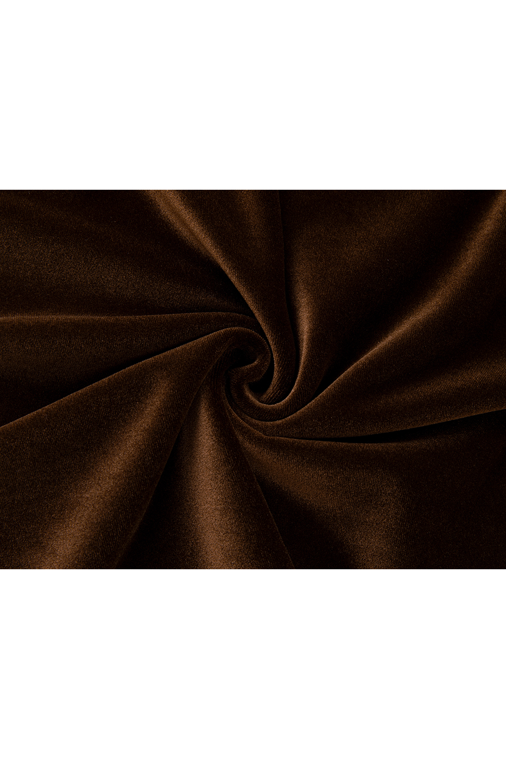 Brown French-Style Knitted Velvet Midi Skirt