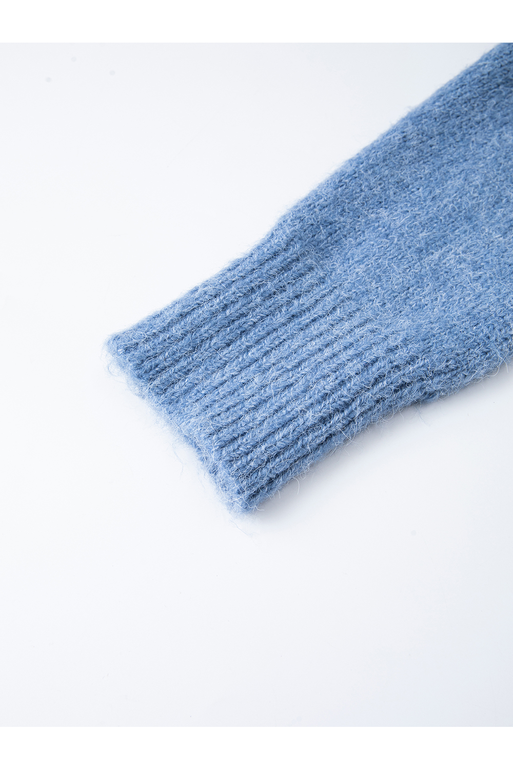 Blue jacquard crew - neck sweater