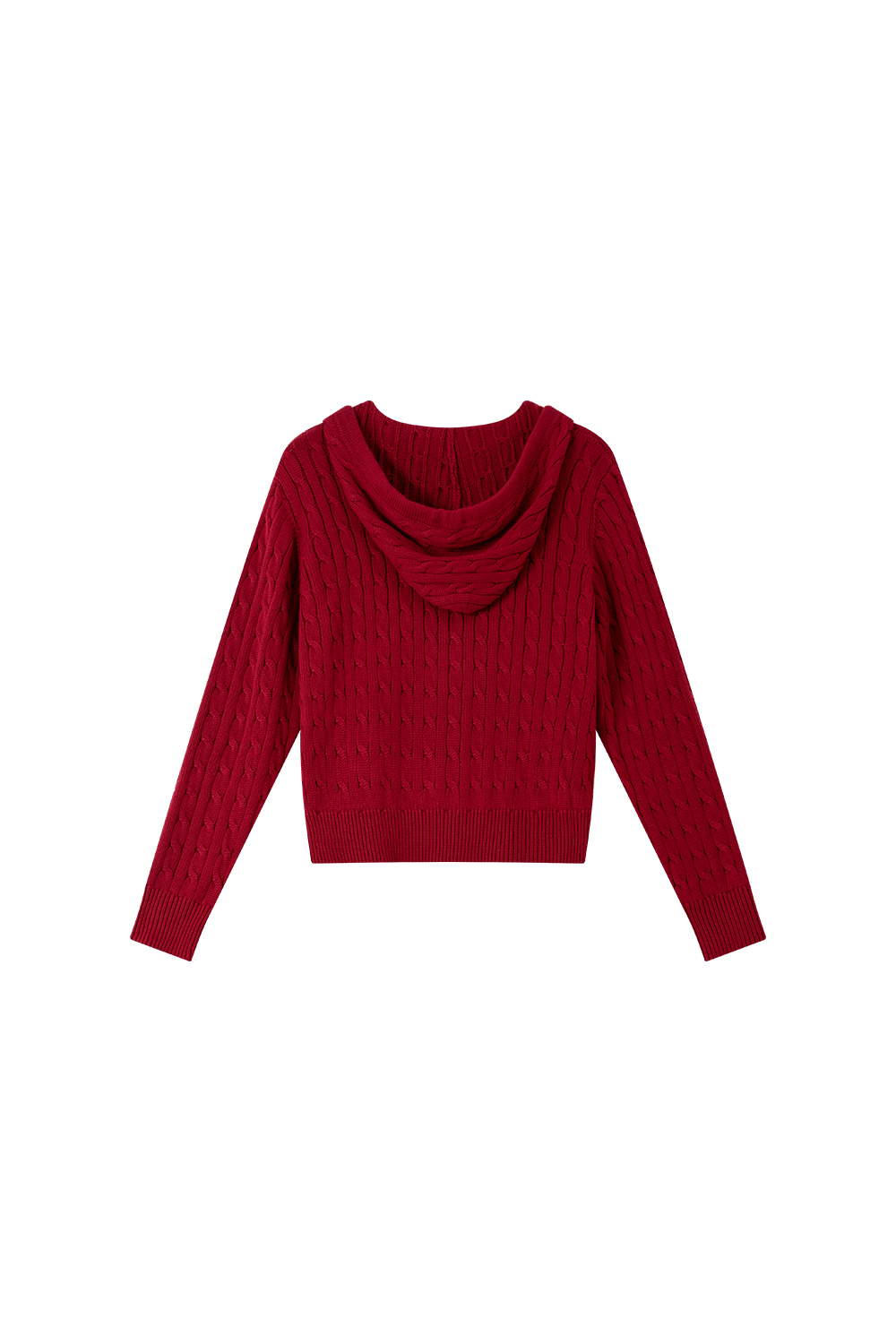 Lazy Style High-End Hooded Cable Knit Cardigan-VIMLYSTORE